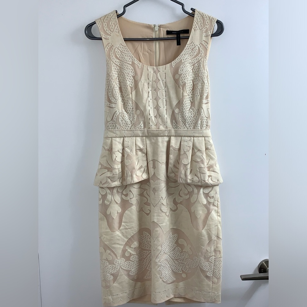 BCBG Max Azria Peplum Lace Dress